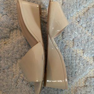 Kate Spade slip-on WILLOW wedge in warm sand neutral  Barbiecore
